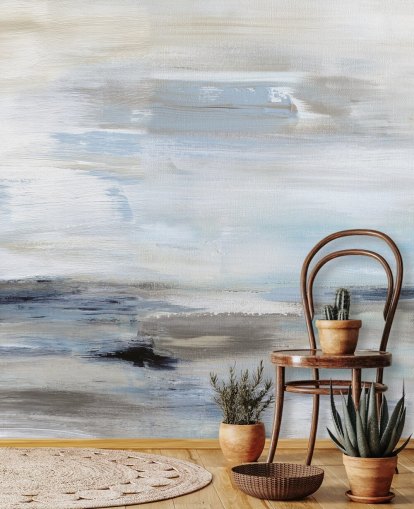 blue abstract wallpaper mural