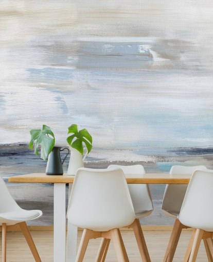 blå abstrakt tapet veggmaleri