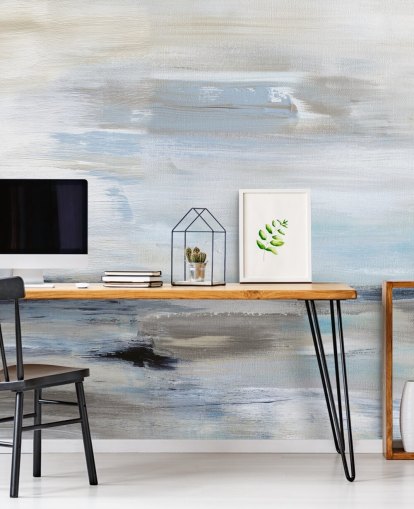 blaues abstraktes Tapeten-Wandbild