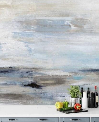 blue abstract wallpaper mural