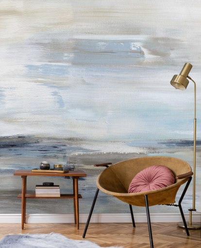 blue abstract wallpaper mural