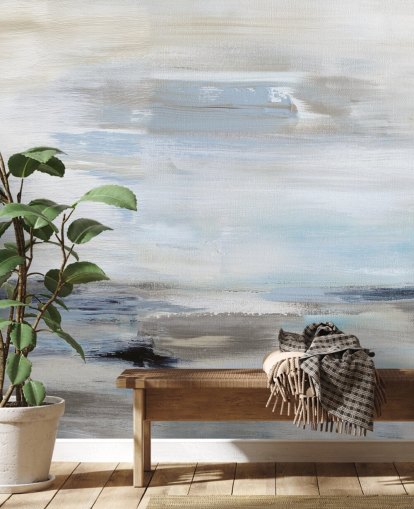 blue abstract wallpaper mural