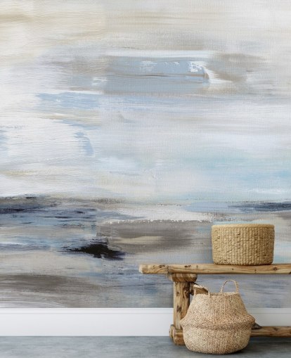 blaues abstraktes Tapeten-Wandbild