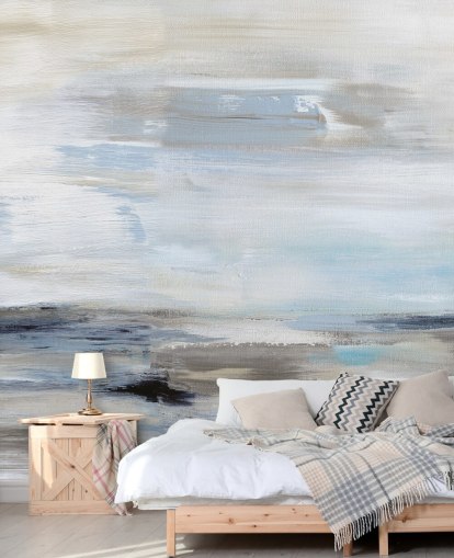 blue abstract wallpaper mural