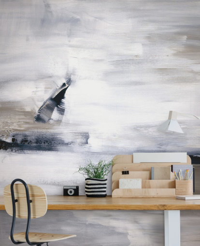 papier peint mural abstrait avec des bleus et des gris