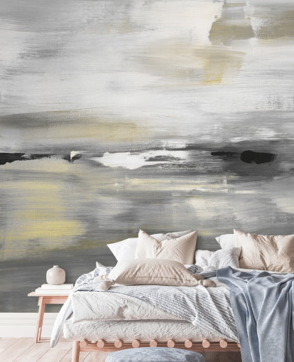 grey abstract wall mural