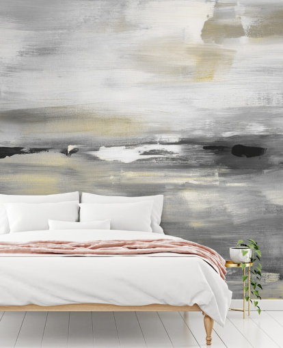 grey abstract wall mural