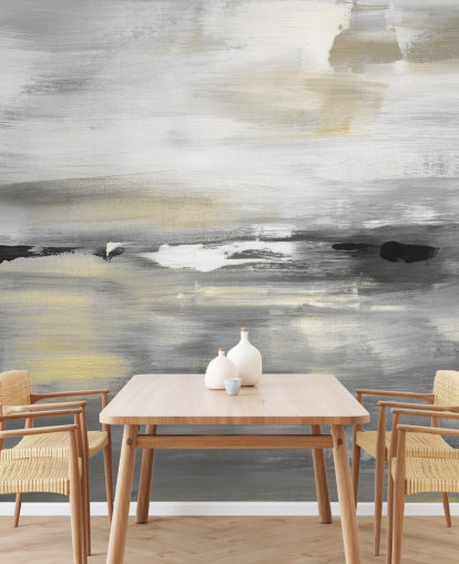 graues abstraktes Wandbild