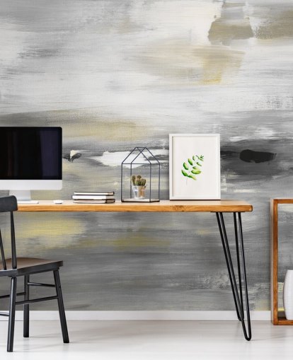 grey abstract wall mural