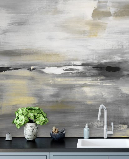 grey abstract wall mural