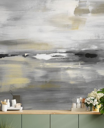 graues abstraktes Wandbild