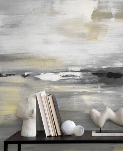 mural de pared abstracto gris