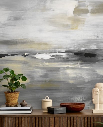 grey abstract wall mural