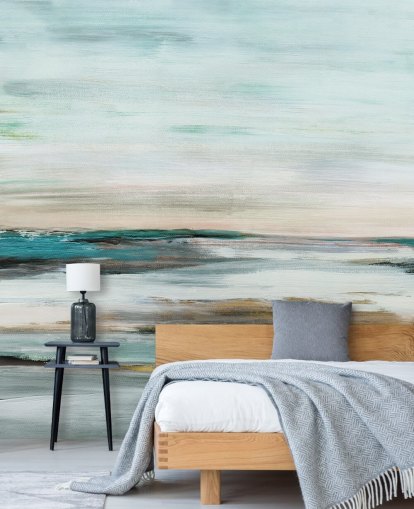 blue abstract wallpaper mural