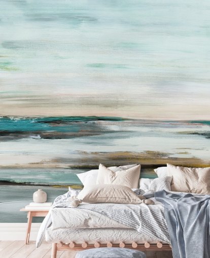 blue abstract wallpaper mural