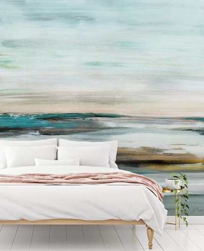 blue abstract wallpaper mural