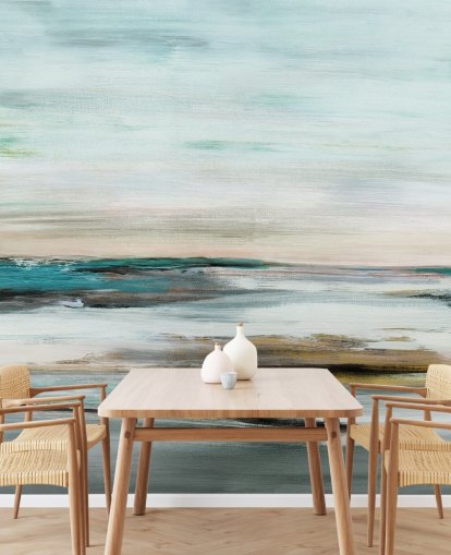 blue abstract wallpaper mural