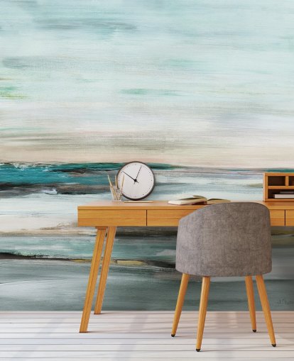 blue abstract wallpaper mural