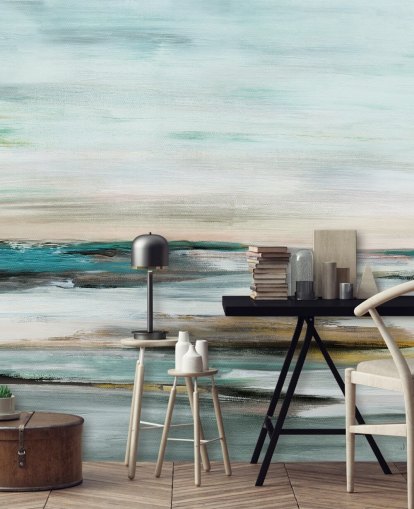 blue abstract wallpaper mural