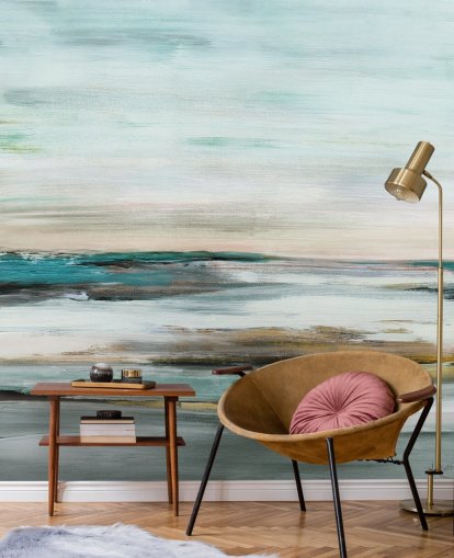 blue abstract wallpaper mural