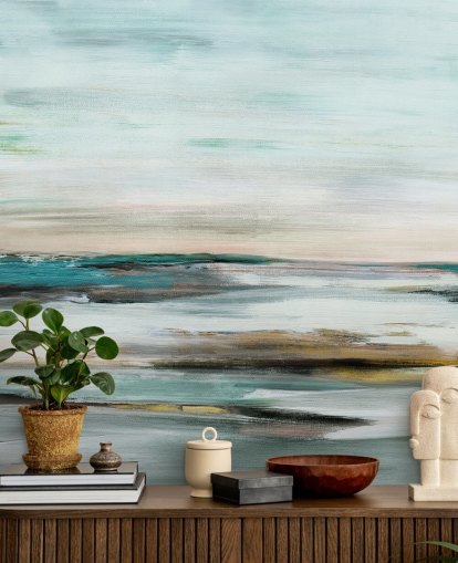 papier peint abstrait bleu