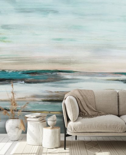 blue abstract wallpaper mural