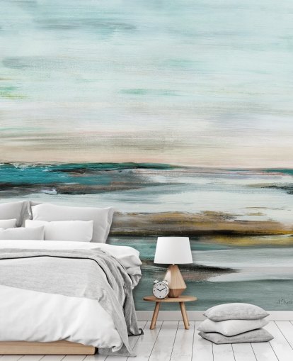 blue abstract wallpaper mural