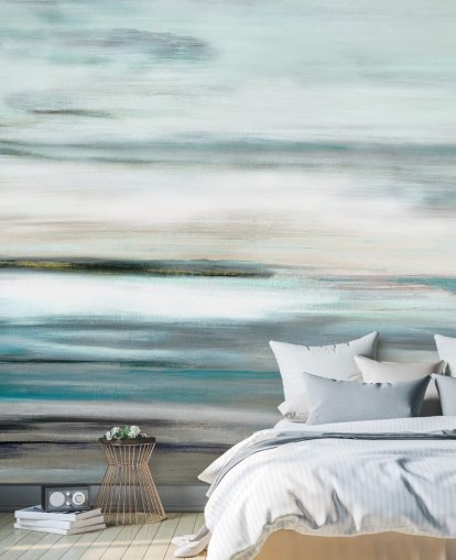 peinture murale abstraite bleue et noire peinture murale abstraite bleue et noire