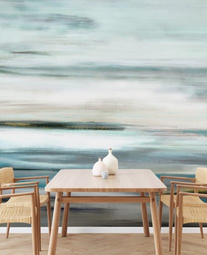 blue and black abstract wall mural