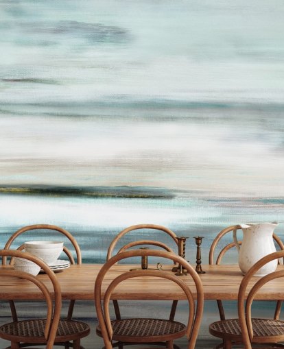 blue and black abstract wall mural