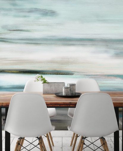 blue and black abstract wall mural