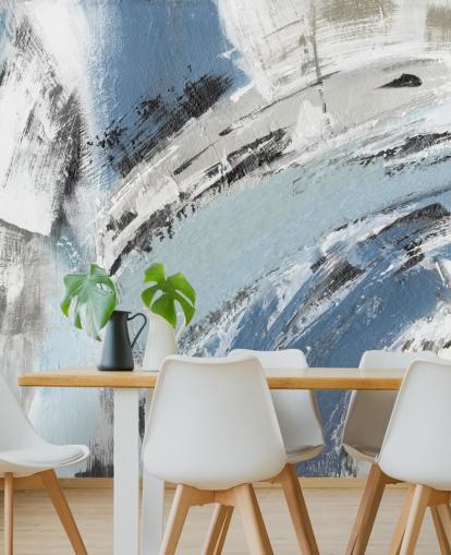 peinture murale bleue abstraite peinture murale bleue abstraite