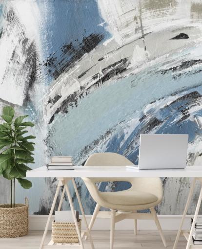 peinture murale bleue abstraite peinture murale bleue abstraite