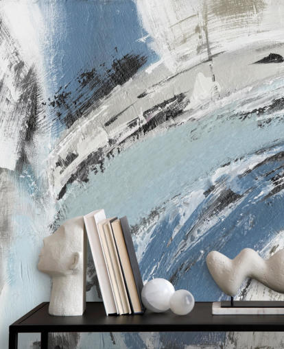 peinture murale bleue abstraite peinture murale bleue abstraite