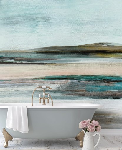 mural de parede abstrato azul e verde mural de parede abstrato azul e verde