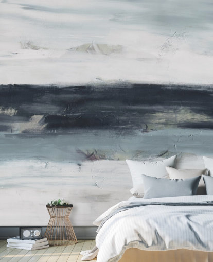 abstraktes marineblaues Wandbild