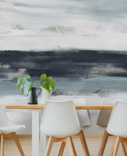 abstract navy wall mural