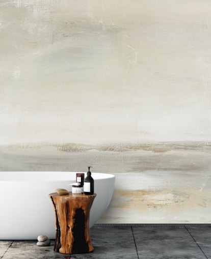 pale abstract wall mural