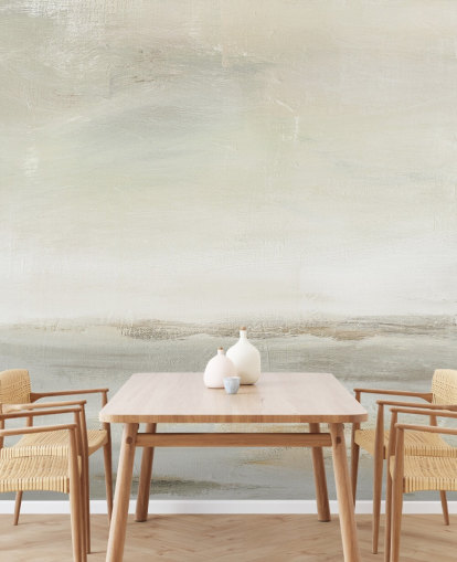 pale abstract wall mural