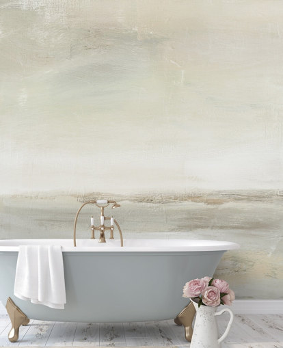 pale abstract wall mural