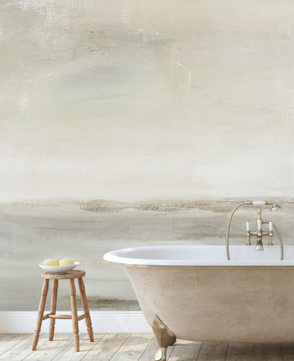 pale abstract wall mural