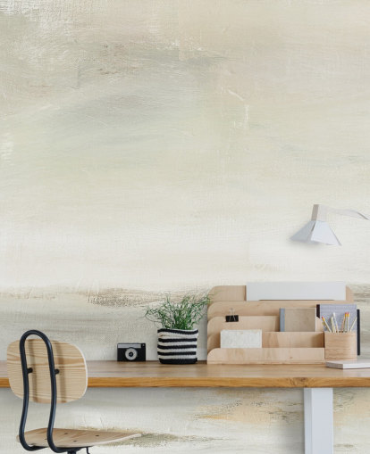 pale abstract wall mural