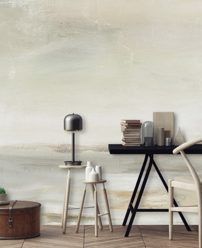 pale abstract wall mural