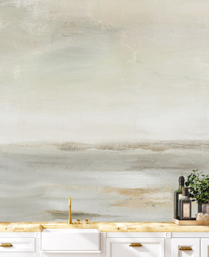 pale abstract wall mural