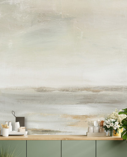 vaalea abstrakti seinämaalaus