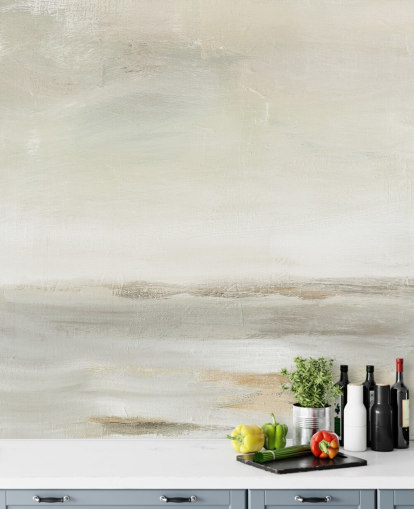 pale abstract wall mural