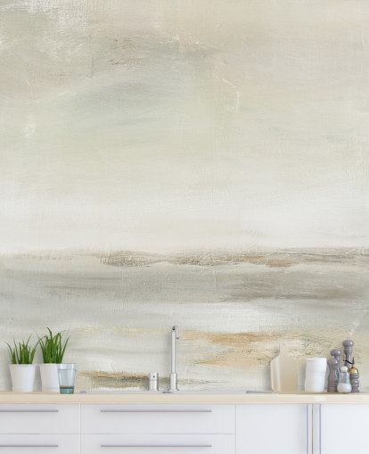 pale abstract wall mural