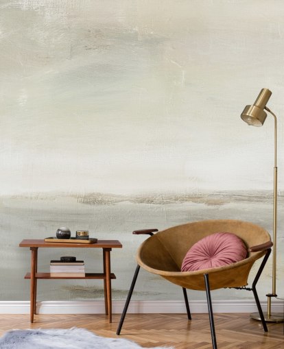 pale abstract wall mural