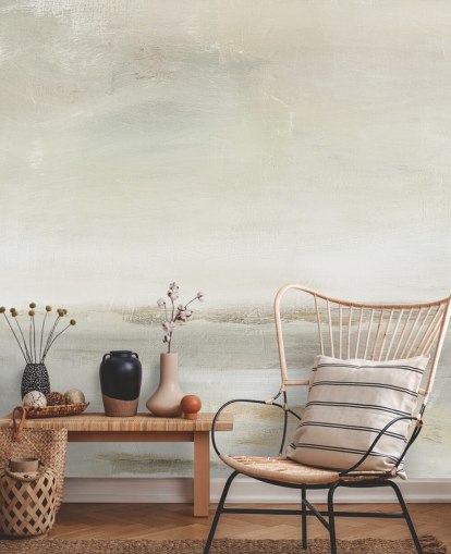 pale abstract wall mural