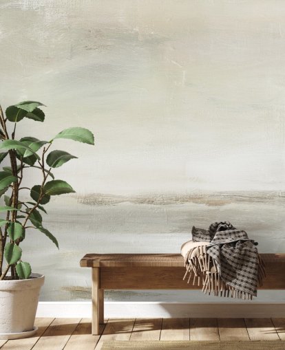 pale abstract wall mural